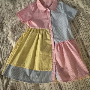 SHEIN Colorful Striped Kids Dress
